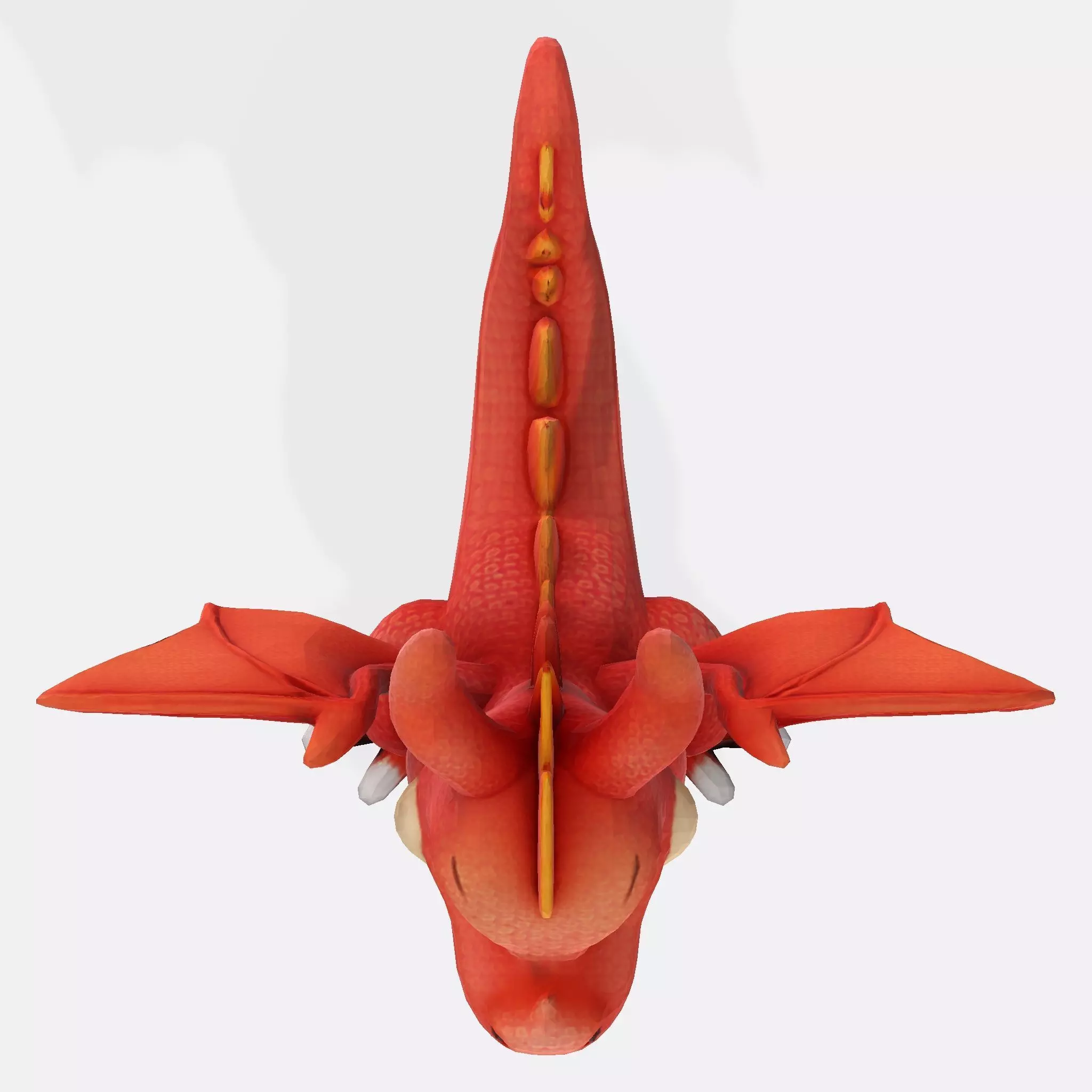 Adorable Orange Dragon 3D Model 3D model_10