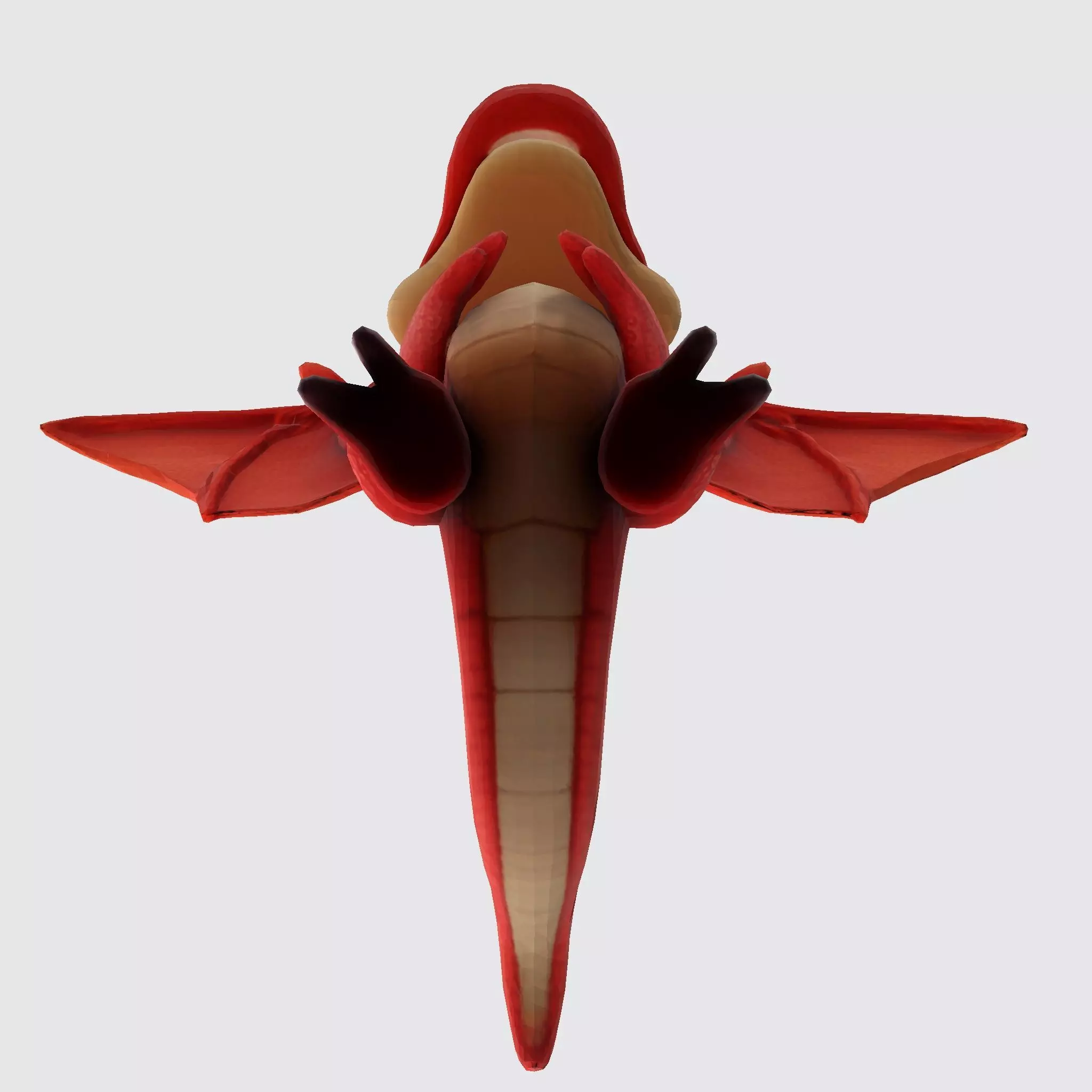 Adorable Orange Dragon 3D Model 3D model_11