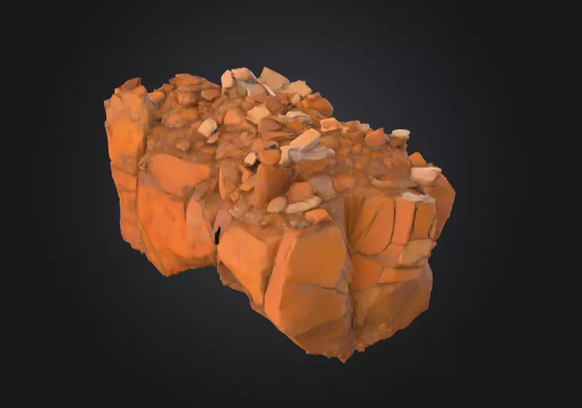 Sunlit Canyon Rocks Hill Texture_3