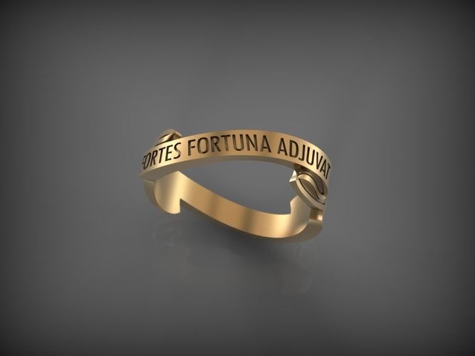 Ring FORTES FORTUNA ADJUVAT 3D print model