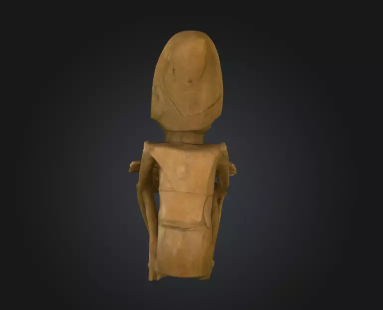 Skull Shaman Statue  Low-poly 3D model_5