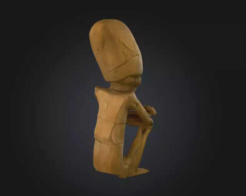 Skull Shaman Statue  Low-poly 3D model_4