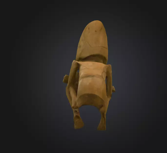 Skull Shaman Statue  Low-poly 3D model_13