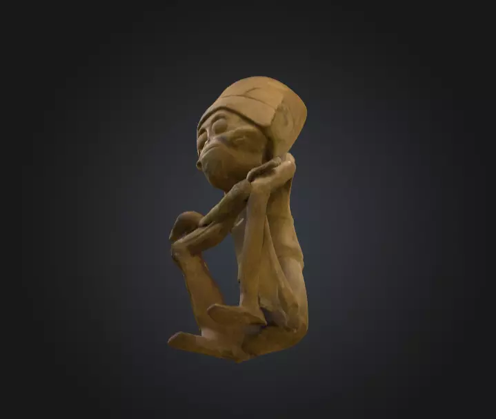 Skull Shaman Statue  Low-poly 3D model_11