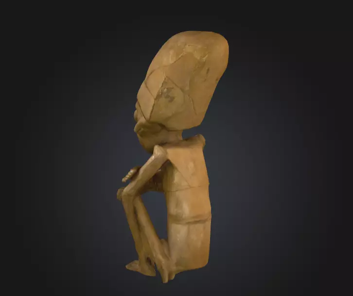 Skull Shaman Statue  Low-poly 3D model_6