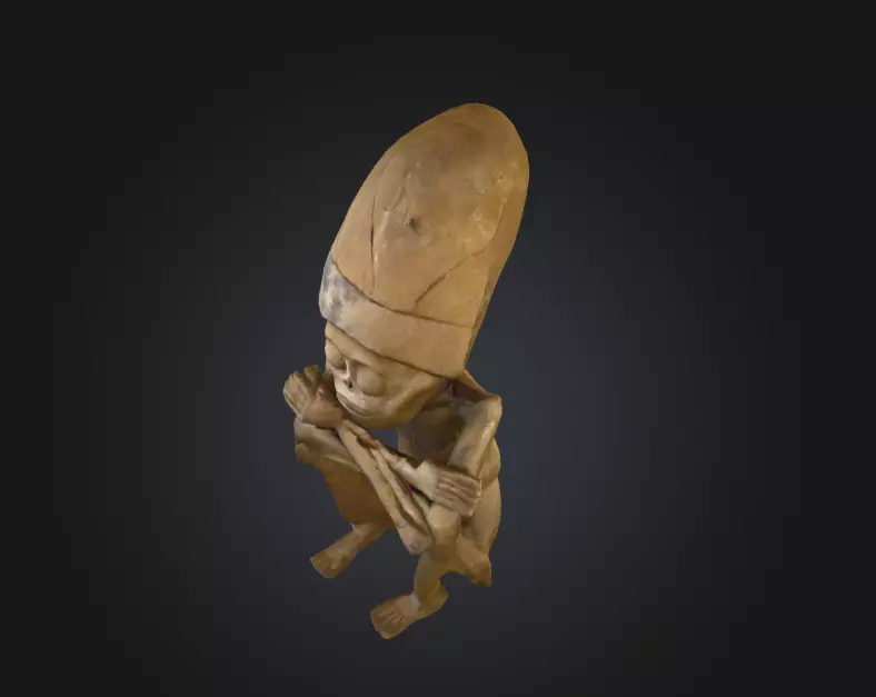 Skull Shaman Statue  Low-poly 3D model_8