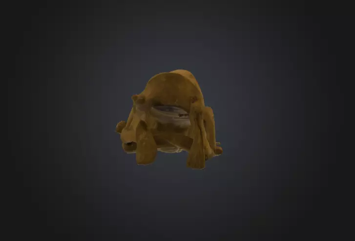 Skull Shaman Statue  Low-poly 3D model_15