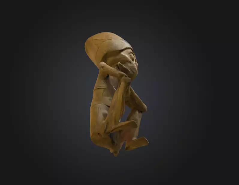 Skull Shaman Statue  Low-poly 3D model_12