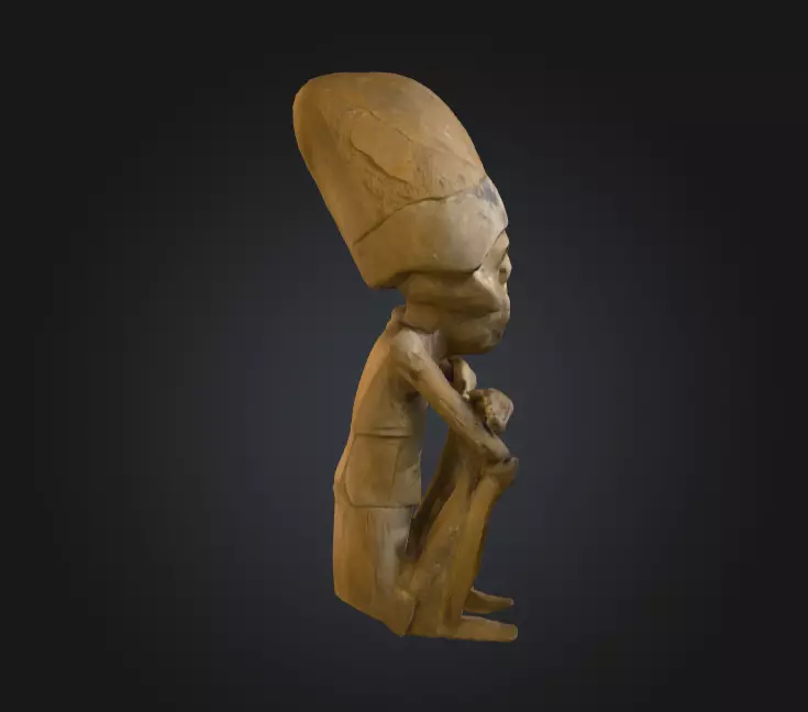 Skull Shaman Statue  Low-poly 3D model_3