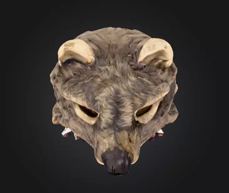 Wolf Spirit Skull Low-poly 3D model_11
