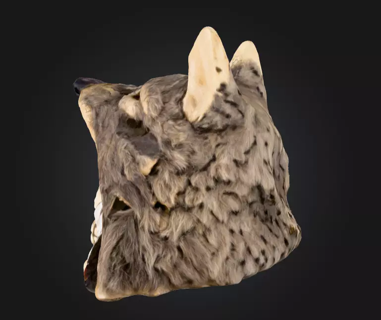 Wolf Spirit Skull Low-poly 3D model_5