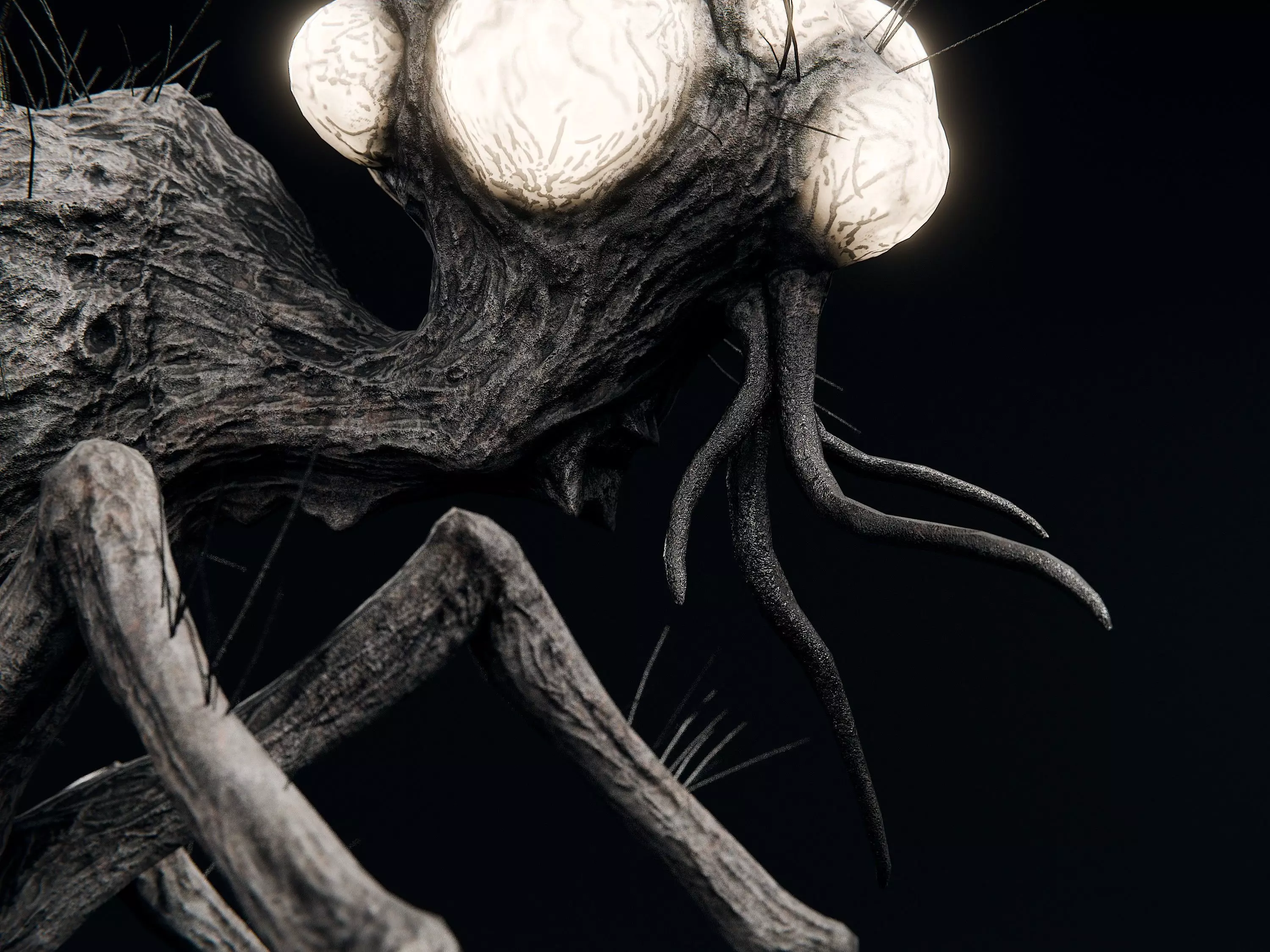 Monster Creature - Lamp Head Low-poly 3D model_4