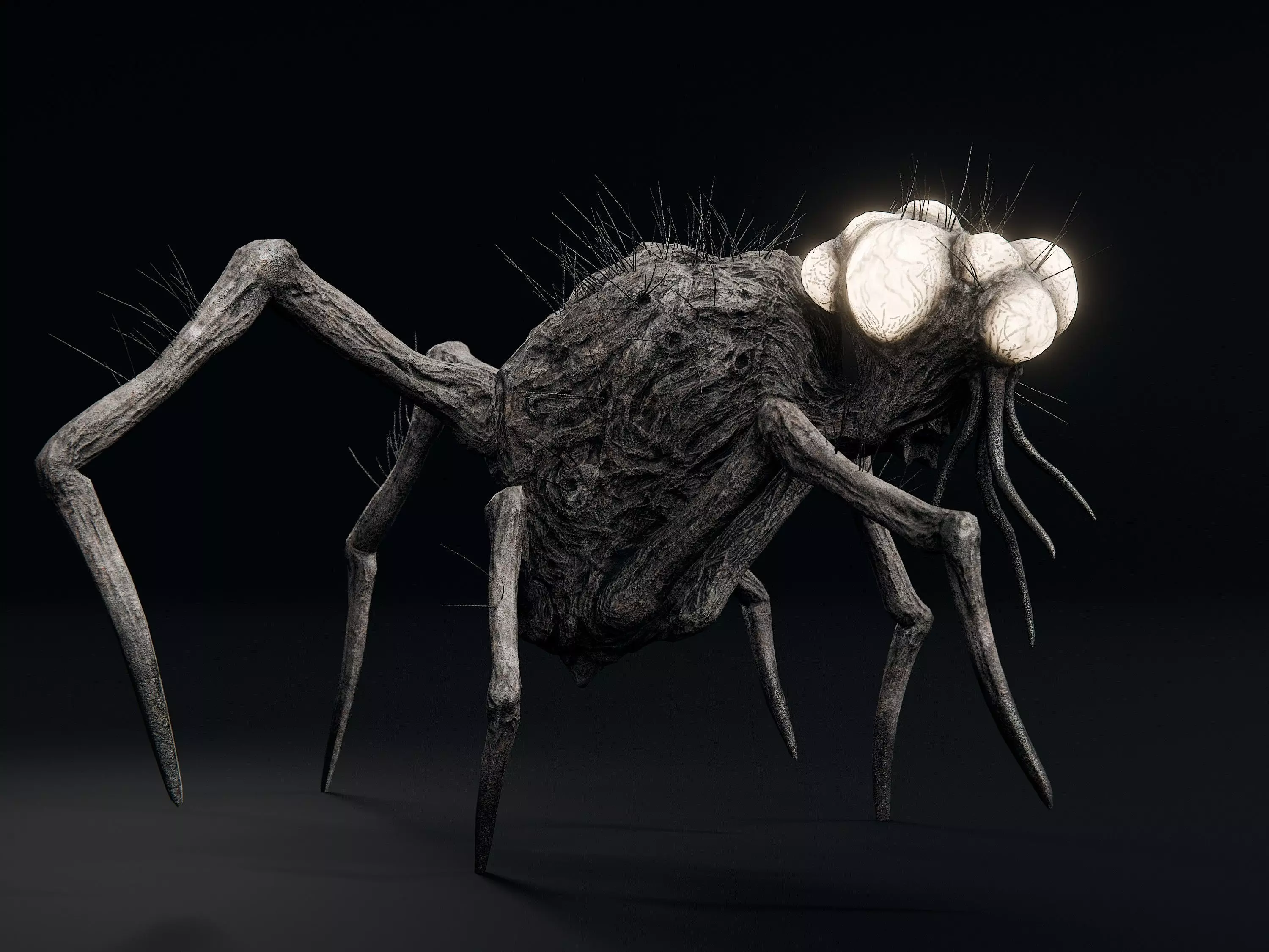 Monster Creature - Lamp Head Low-poly 3D model_8