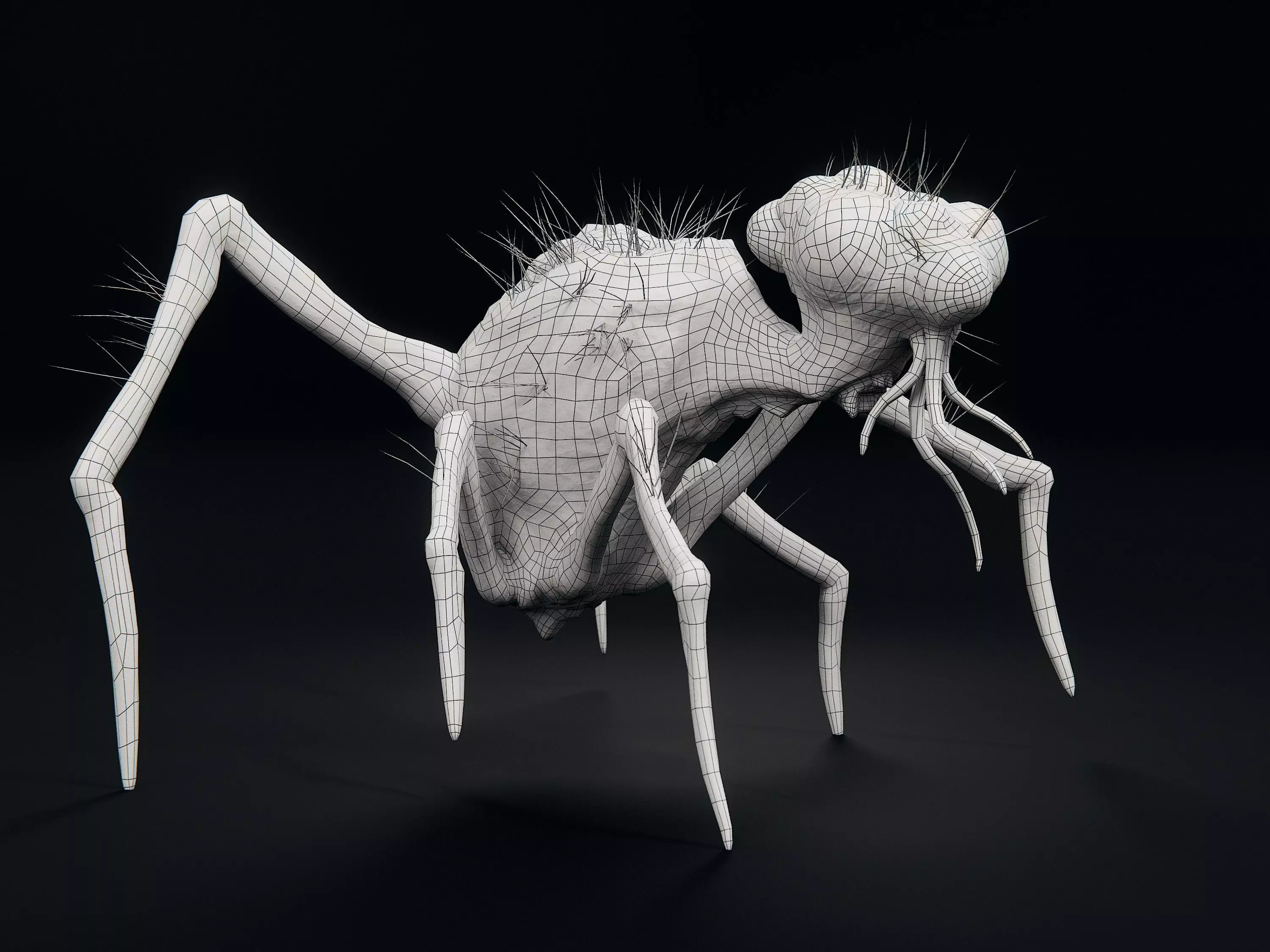 Monster Creature - Lamp Head Low-poly 3D model_3