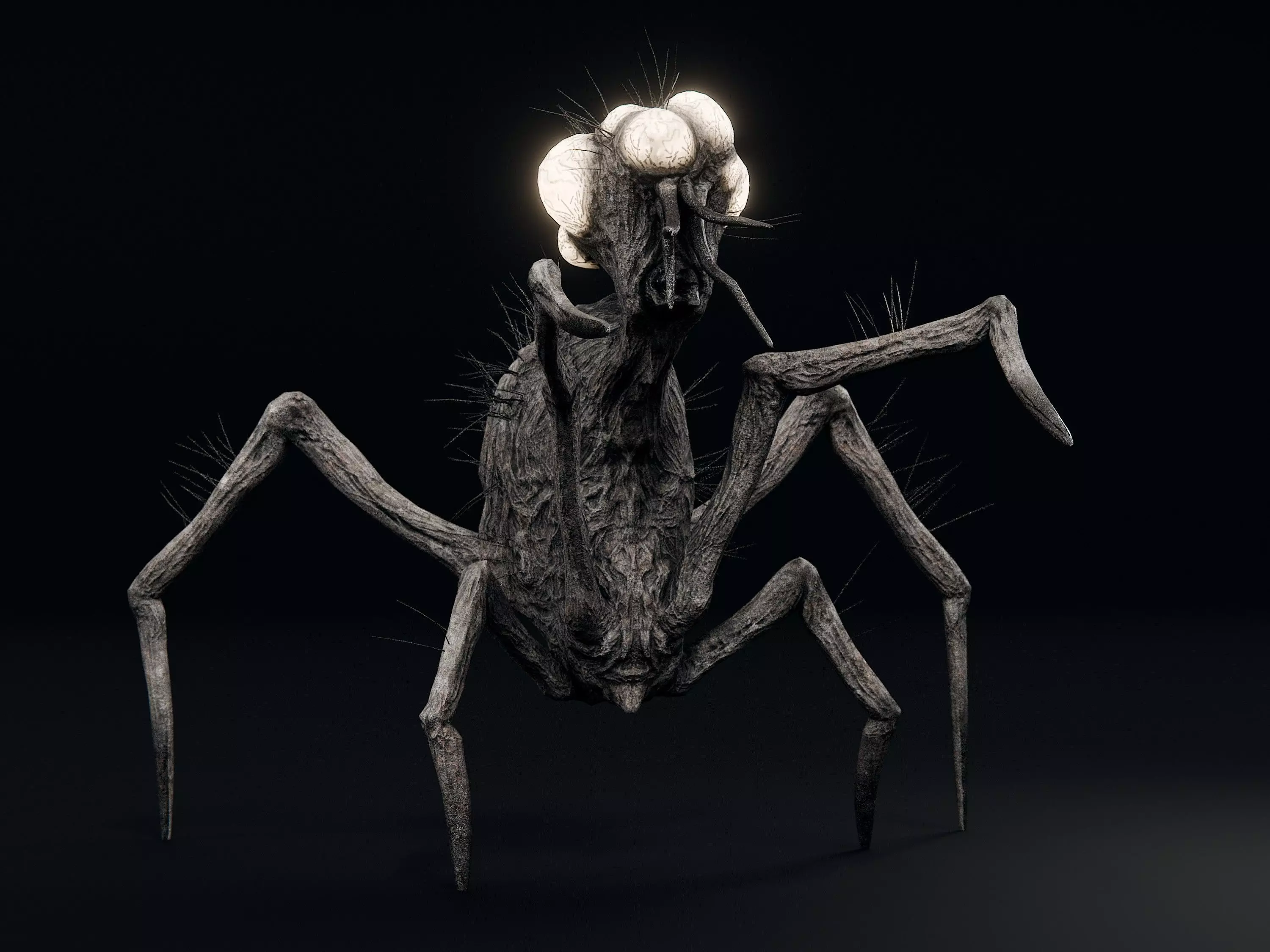 Monster Creature - Lamp Head Low-poly 3D model_2