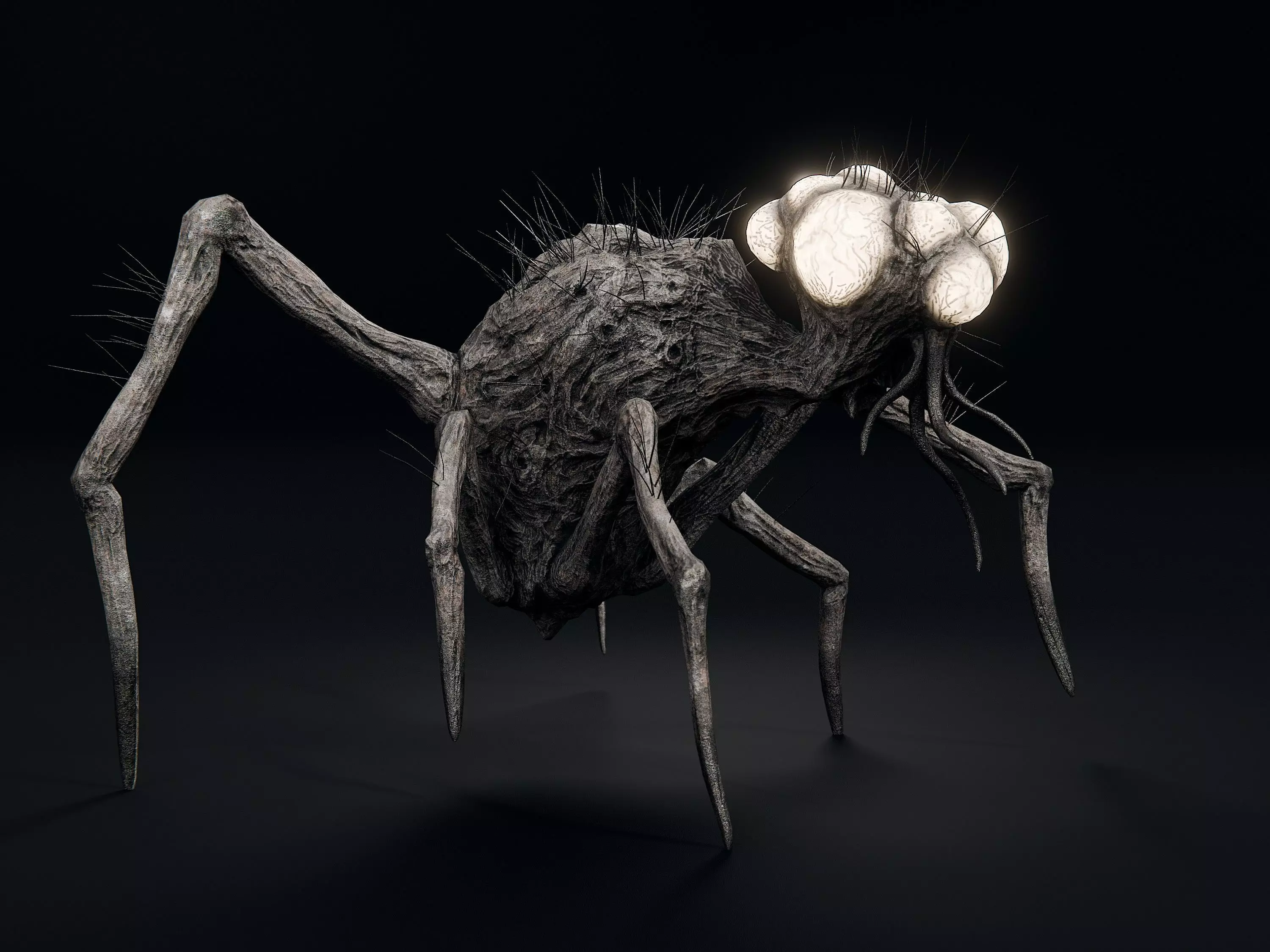 Monster Creature - Lamp Head Low-poly 3D model_0