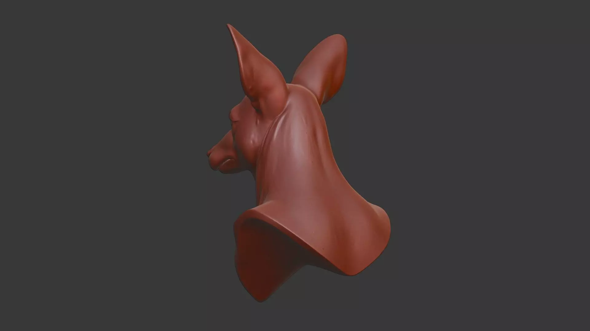 Caracal Bust 3D Model - STL Printable Wildlife Animal 3D print model_4