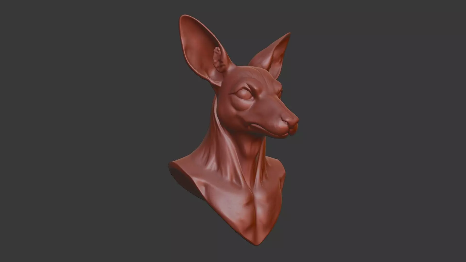 Caracal Bust 3D Model - STL Printable Wildlife Animal 3D print model_1