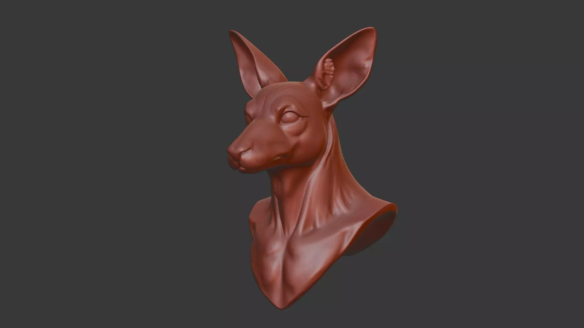 Caracal Bust 3D Model - STL Printable Wildlife Animal 3D print model_7