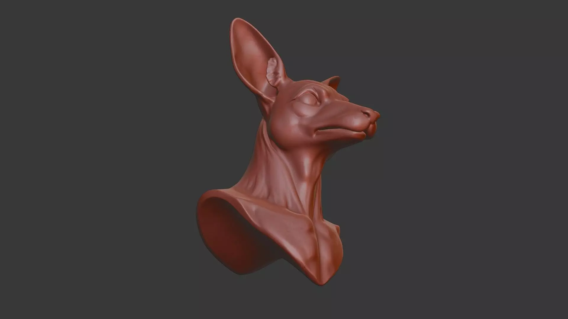 Caracal Bust 3D Model - STL Printable Wildlife Animal 3D print model_6