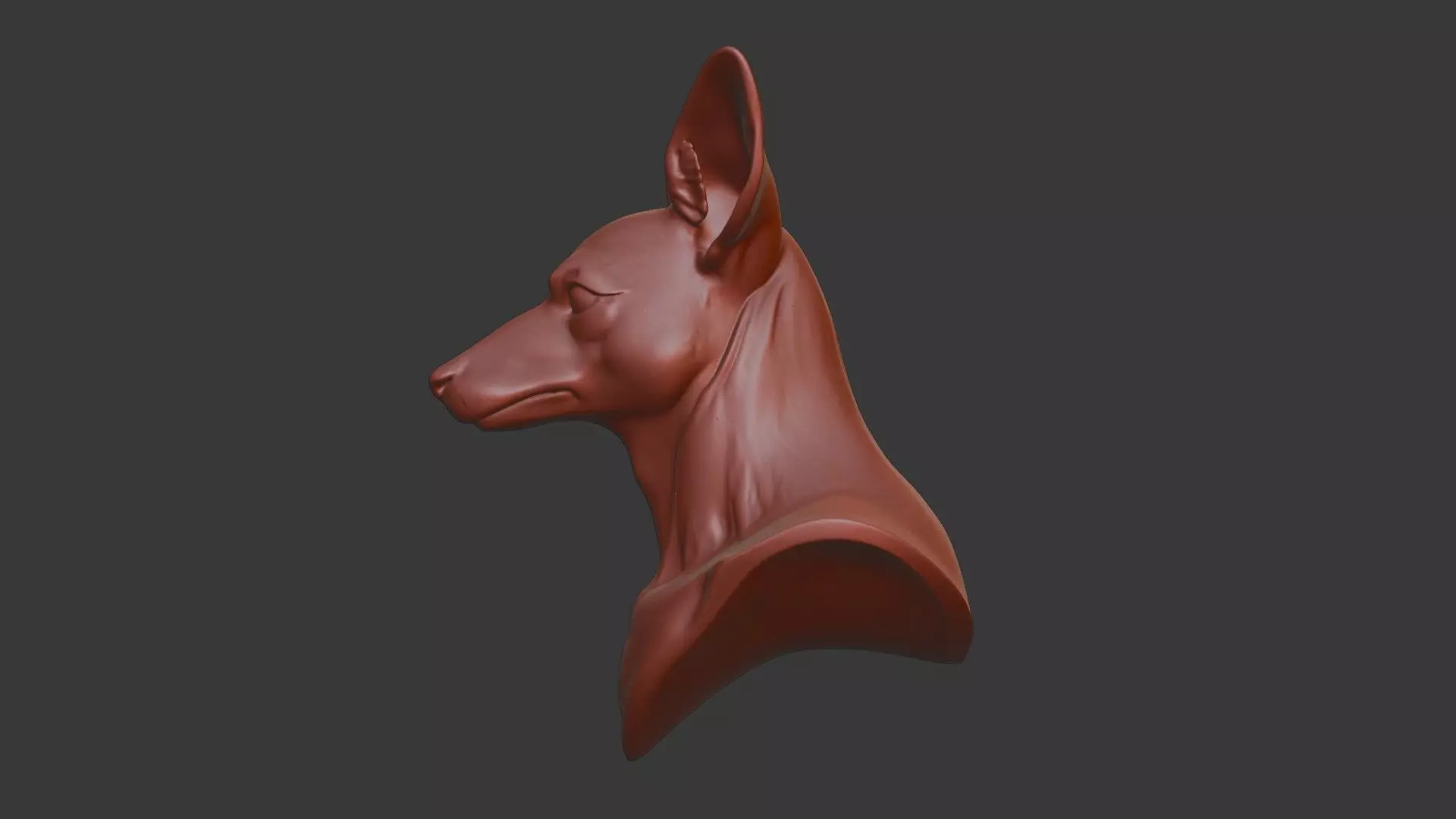 Caracal Bust 3D Model - STL Printable Wildlife Animal 3D print model_3