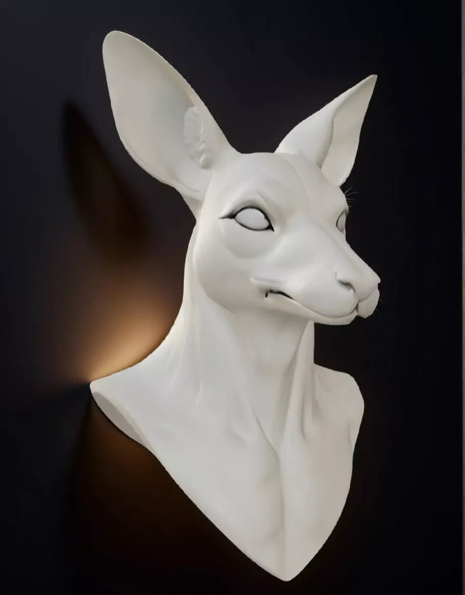 Caracal Bust 3D Model - STL Printable Wildlife Animal 3D print model_0