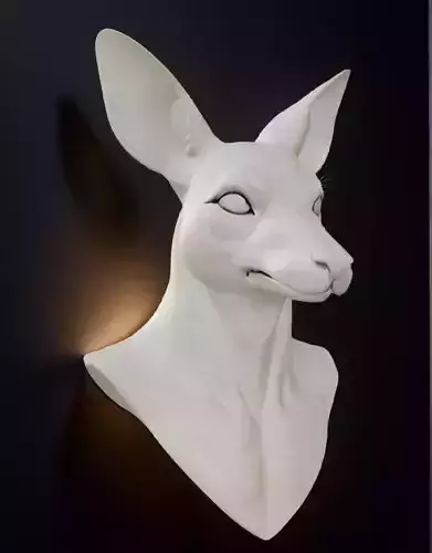 Caracal Bust 3D Model - STL Printable Wildlife Animal