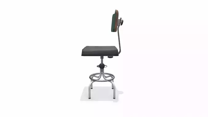Old Lab Chair Low-poly PBR Low-poly 3D model 4