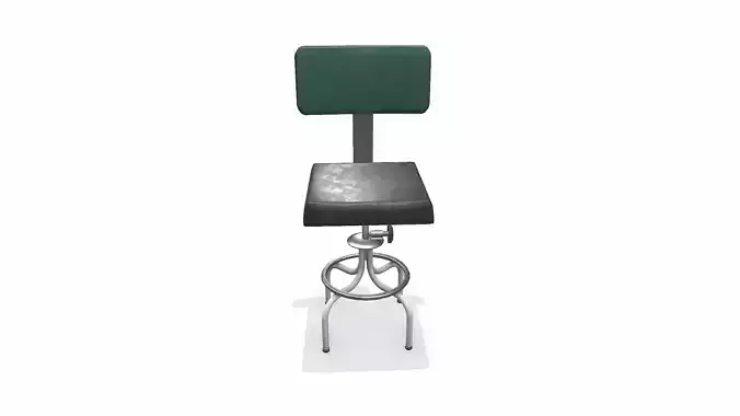 Old Lab Chair Low-poly PBR Low-poly 3D model 2