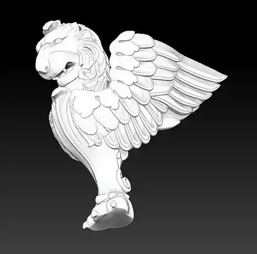 fly lion leg statue
