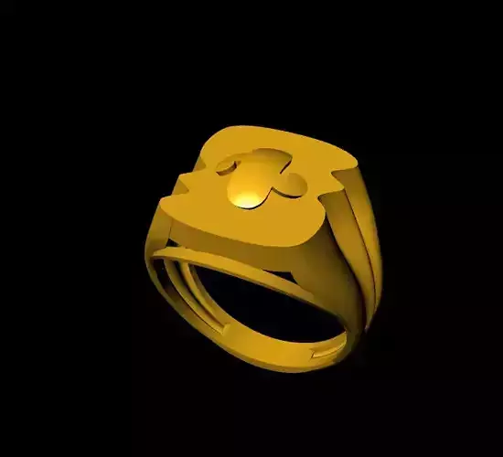 Signet Plain Gold Light weight minimalist Mens Band Ring