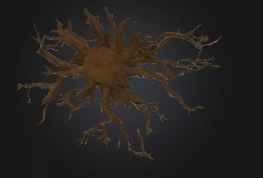 Twisted Dead Tree Low-poly 3D model_7