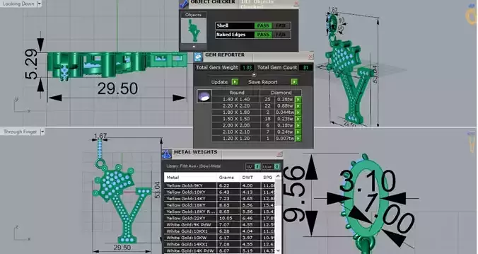 Rose Gold Letter Y Pendant with Diamonds and Crown Model jp0301