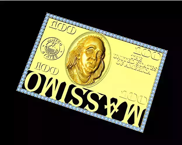 USA 100 DOLLAR PENDANT