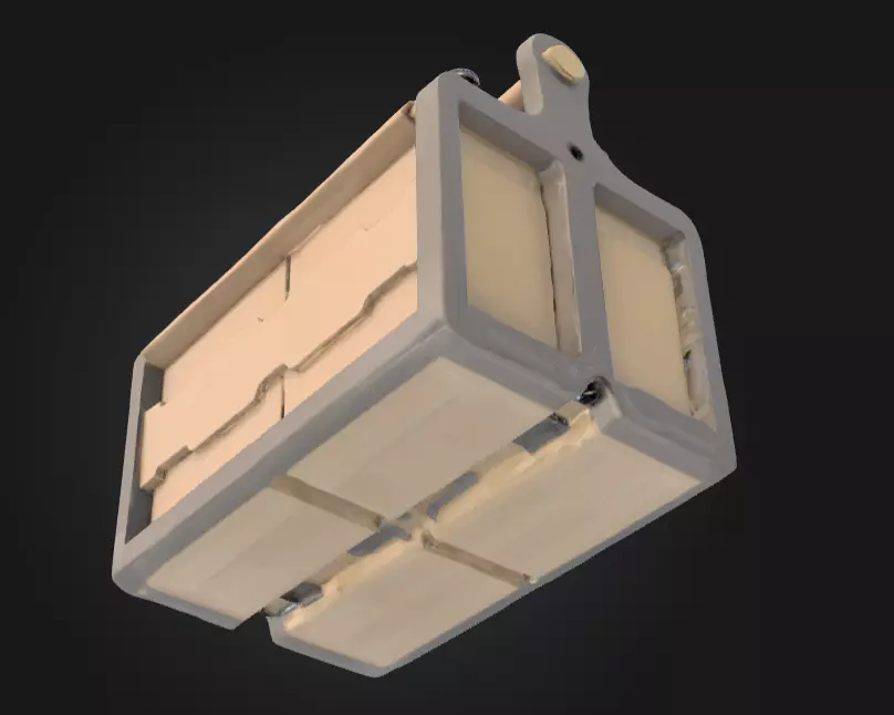 Wooden Beer Crate with Bottle Low-poly 3D model_11