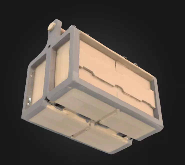 Wooden Beer Crate with Bottle Low-poly 3D model_10