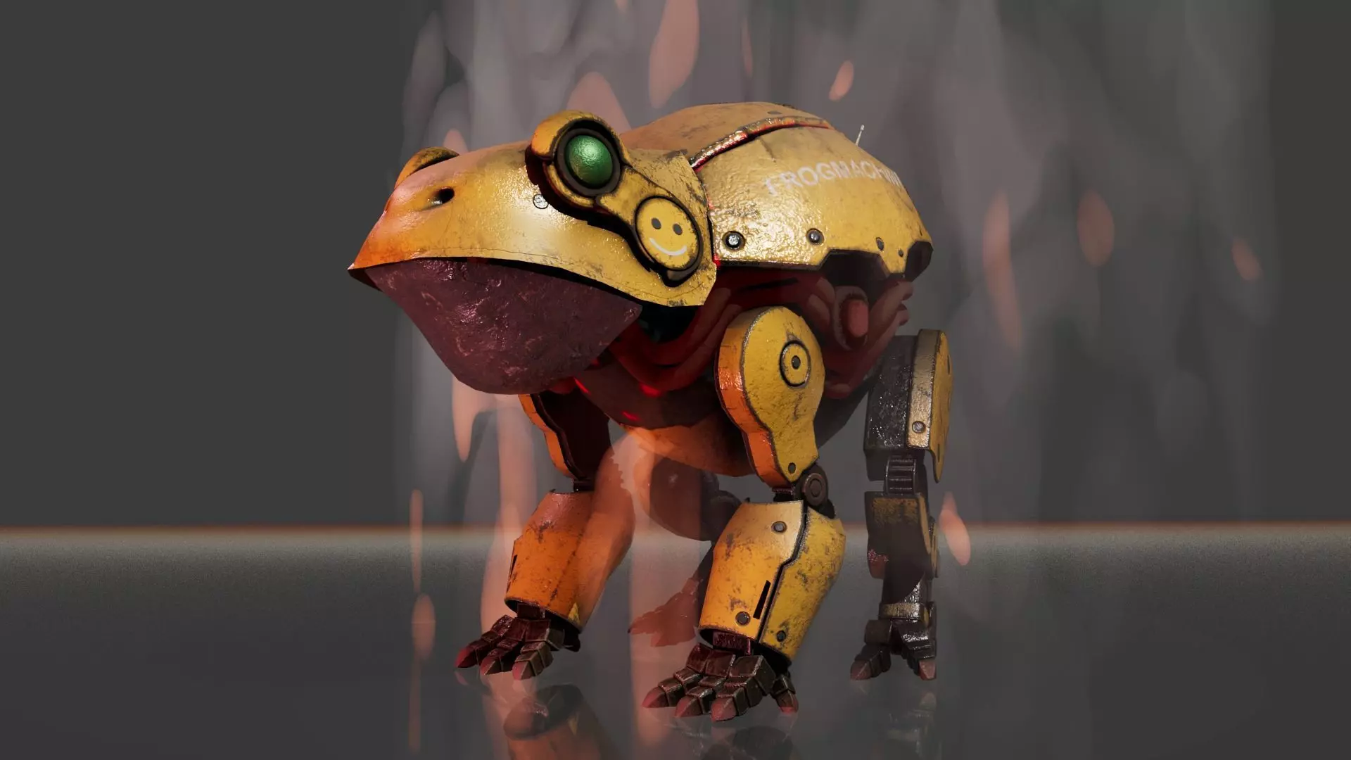 Robot Frog Mech Game Ready SciFi PBR Character 135k Tris Low-poly 3D model_0