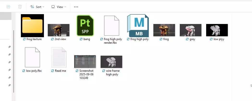 Robot Frog Mech Game Ready SciFi PBR Character 135k Tris Low-poly 3D model_10