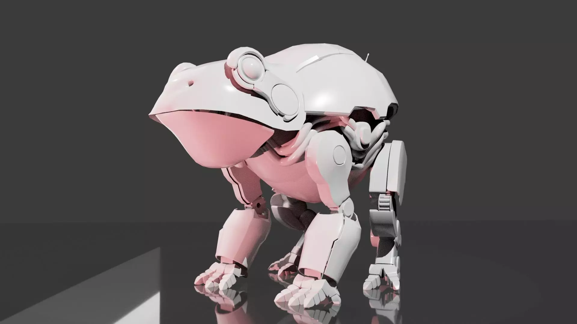 Robot Frog Mech Game Ready SciFi PBR Character 135k Tris Low-poly 3D model_2