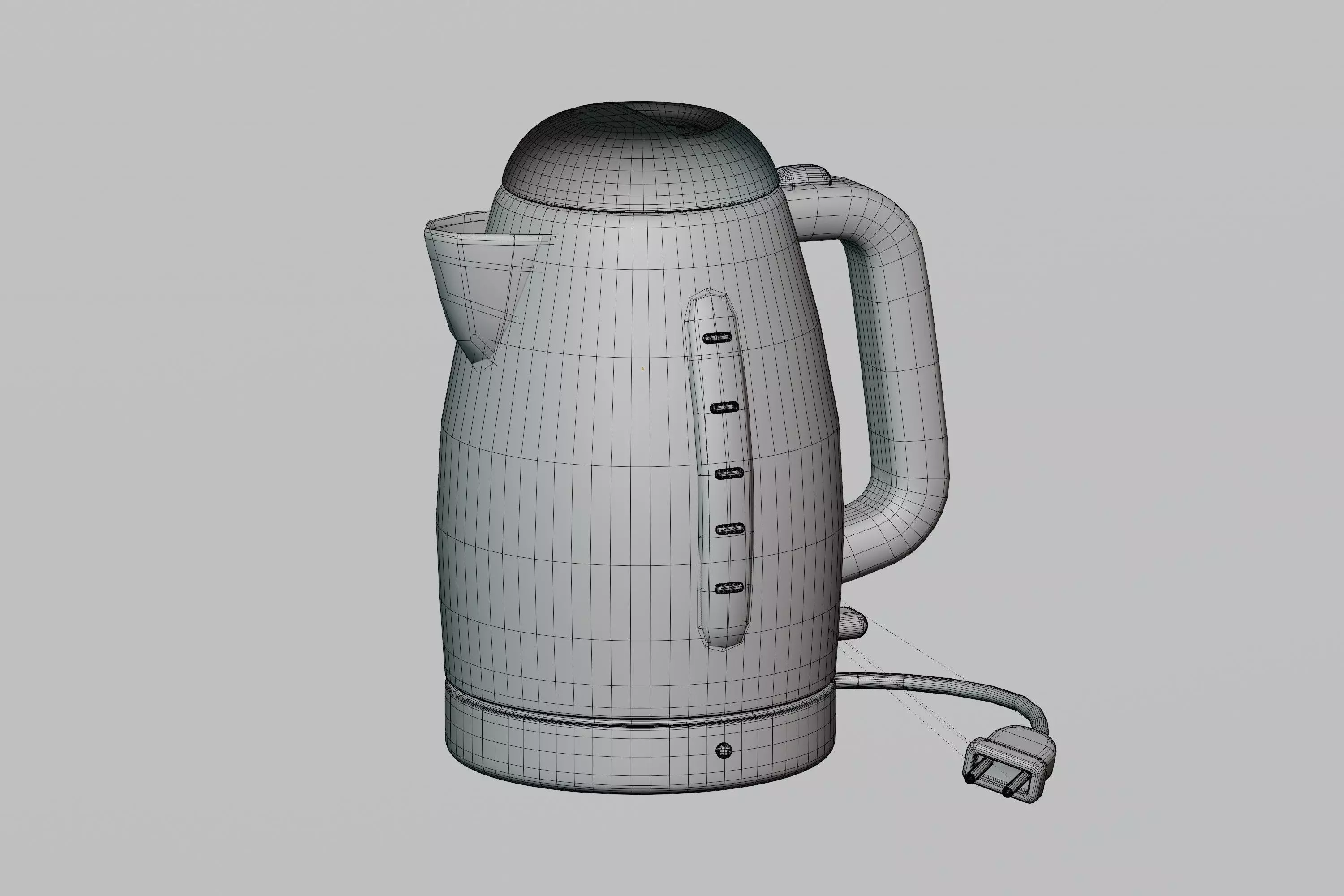 Electric Kettle Low-poly 3D model_6