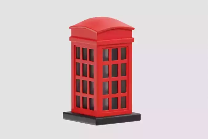 British Red Telephone Box telephone booth