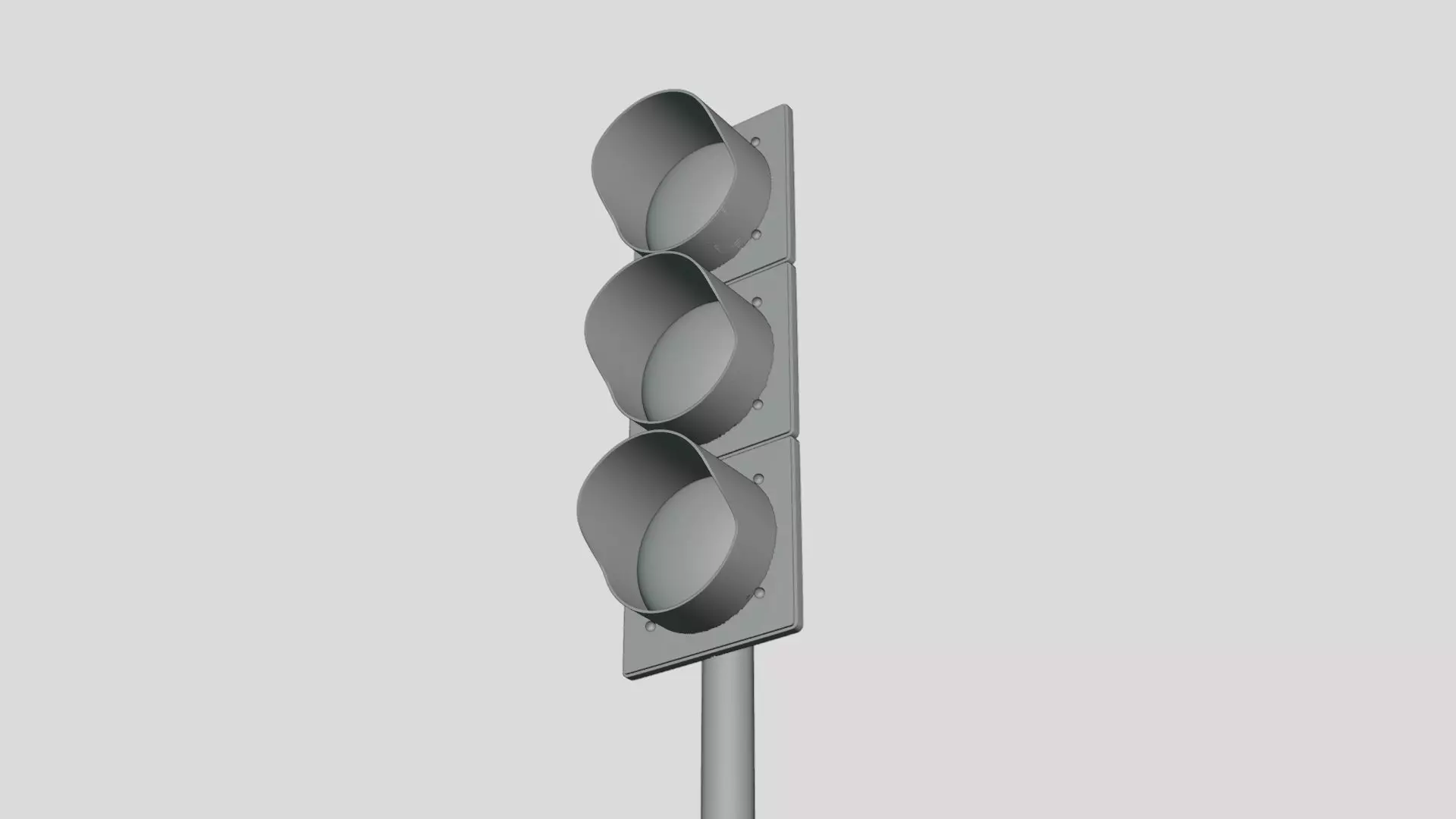 Traffic Light - Geometry Only No Textures No Materials 3D model_4
