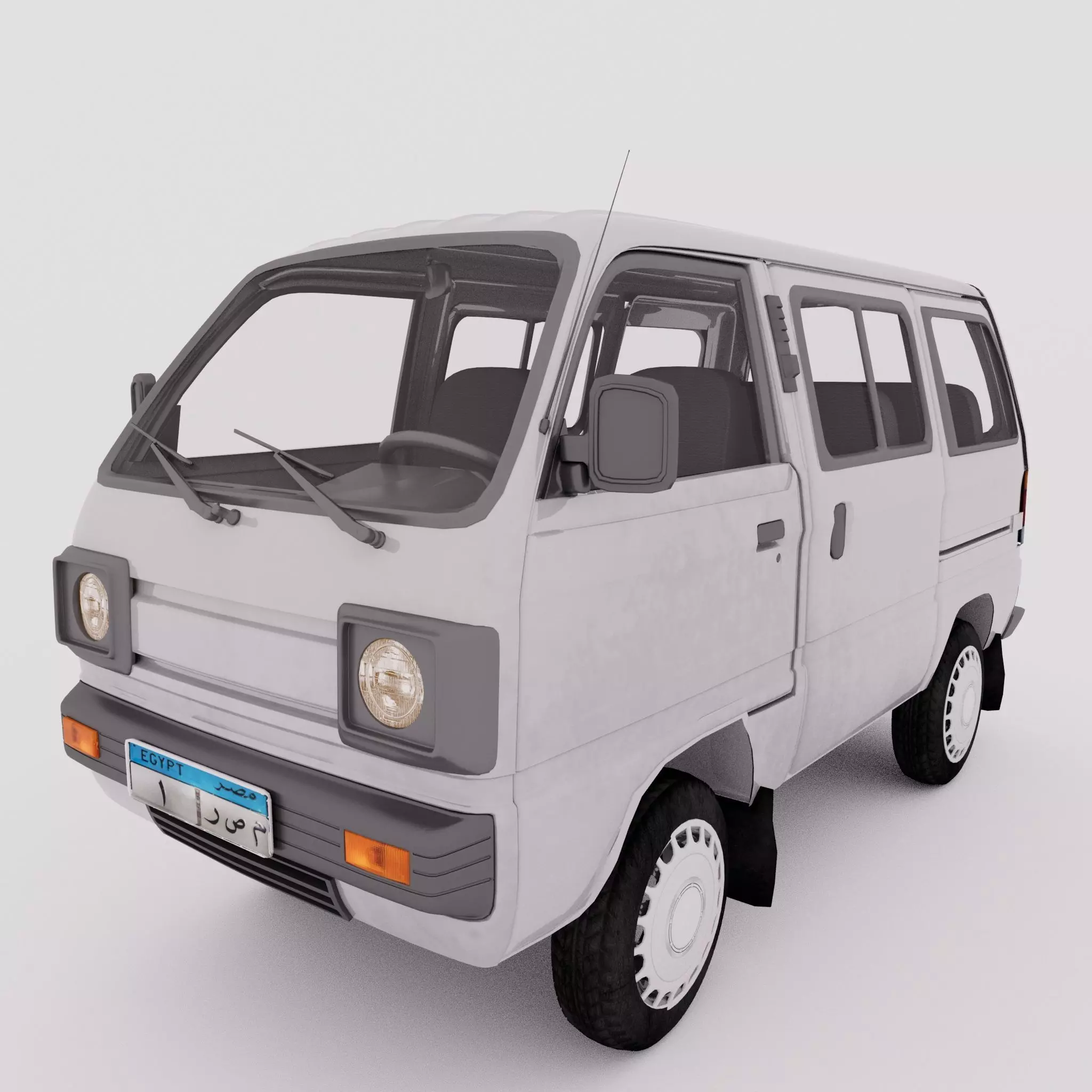Van Car Low-poly 3D model
