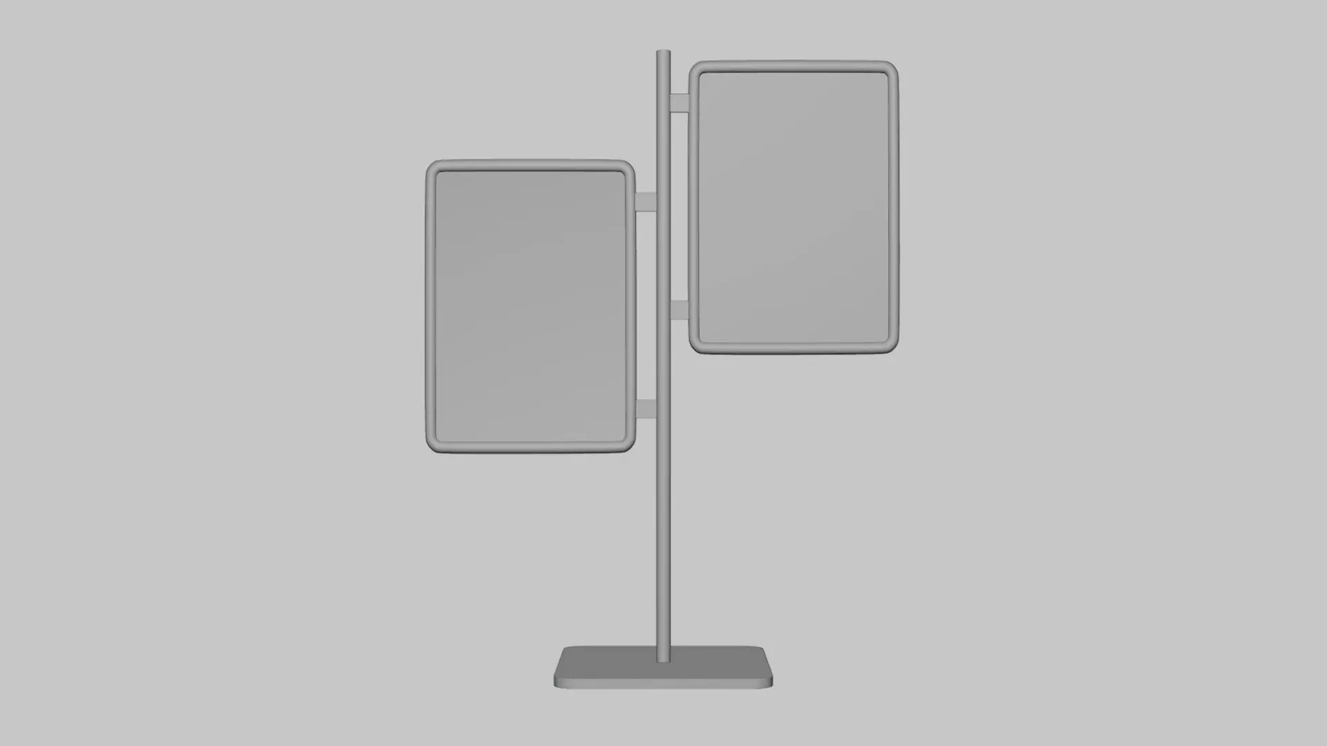 Billboard Stand - Geometry Only No Textures No Materials 3D model_0