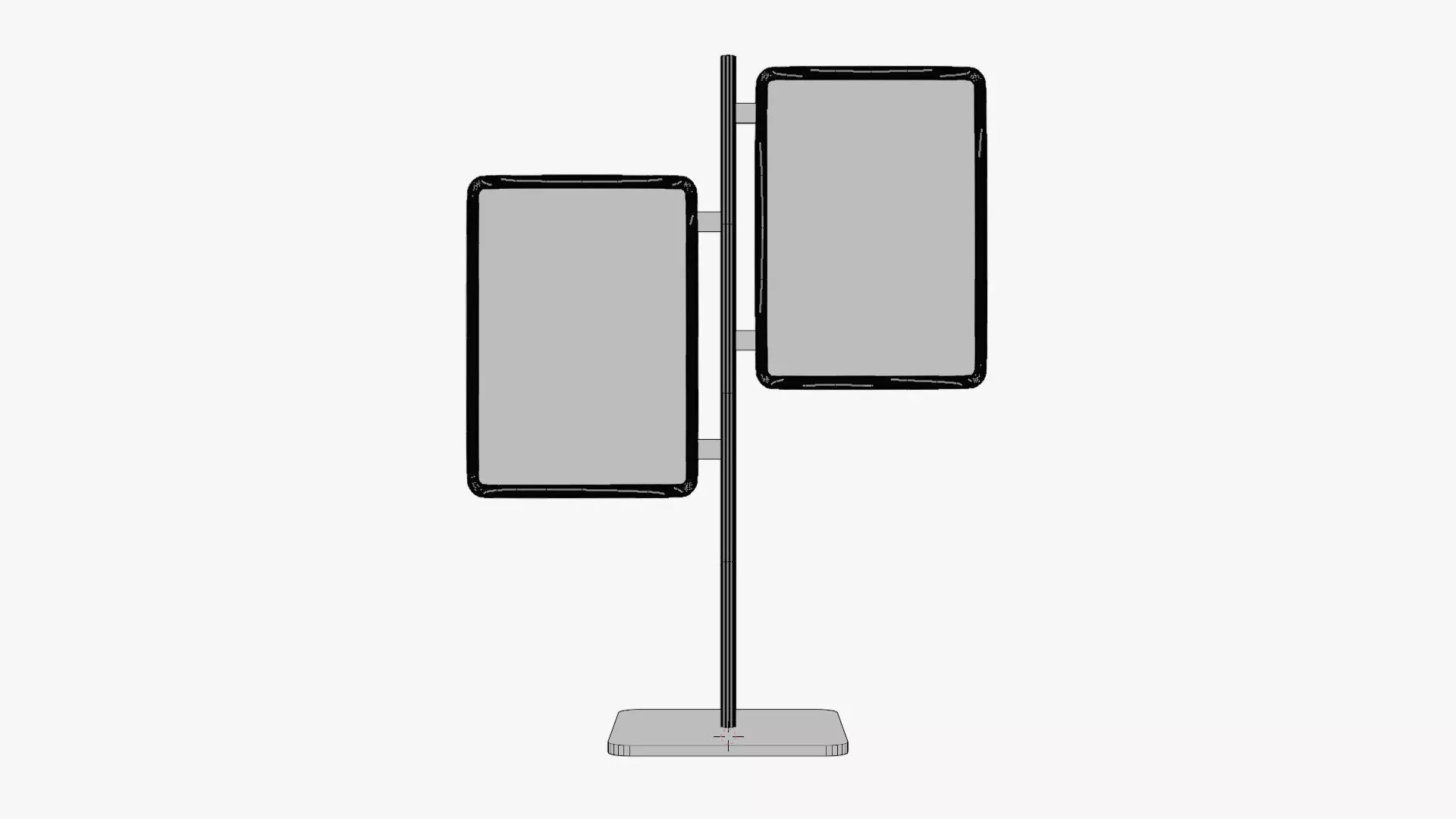 Billboard Stand - Geometry Only No Textures No Materials 3D model_6