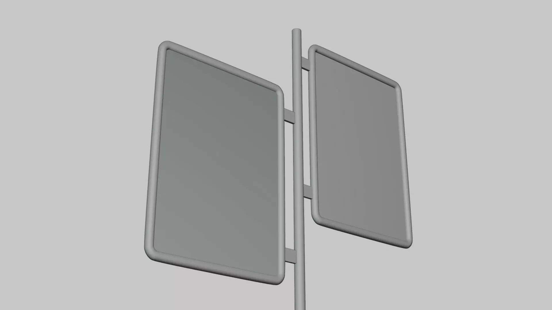 Billboard Stand - Geometry Only No Textures No Materials 3D model_4