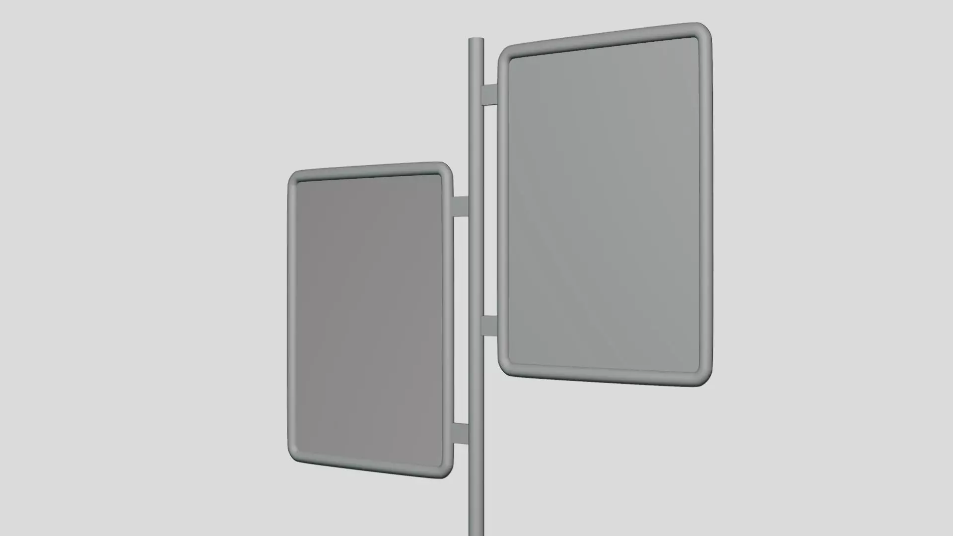 Billboard Stand - Geometry Only No Textures No Materials 3D model_5