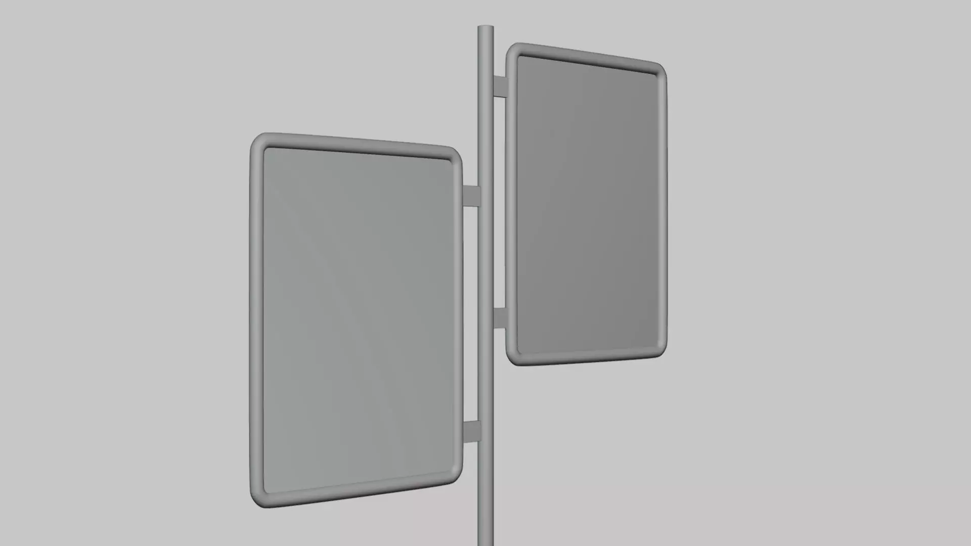 Billboard Stand - Geometry Only No Textures No Materials 3D model_3