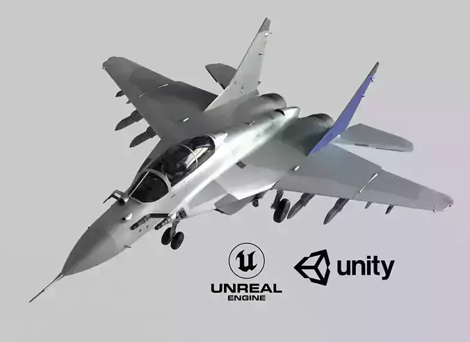 High-Detail MiG-35 Fighter Jet  Game-Ready 