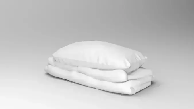 Pillow with Duvet- 3D print model 